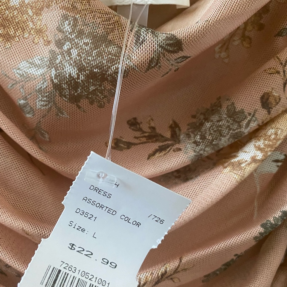 Assorted Color Ruched Blush Dress - Picture 3 of 4